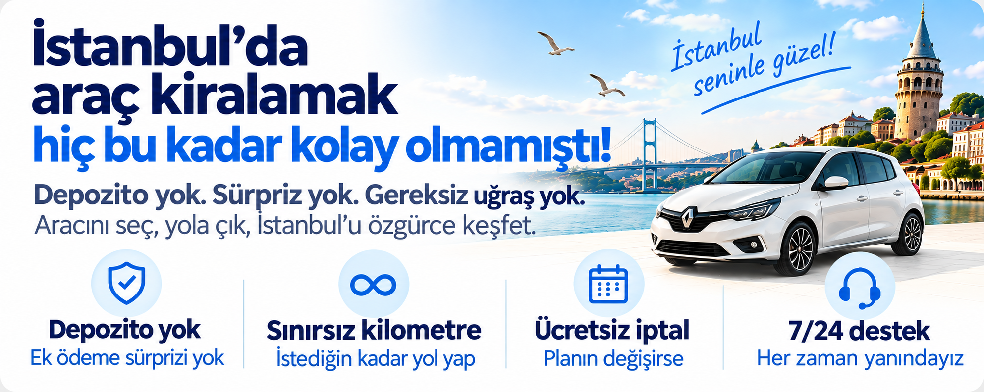 Kiralık Araba içinde İstanbul Türkiye Araç kiralama şirketi kodu 1186